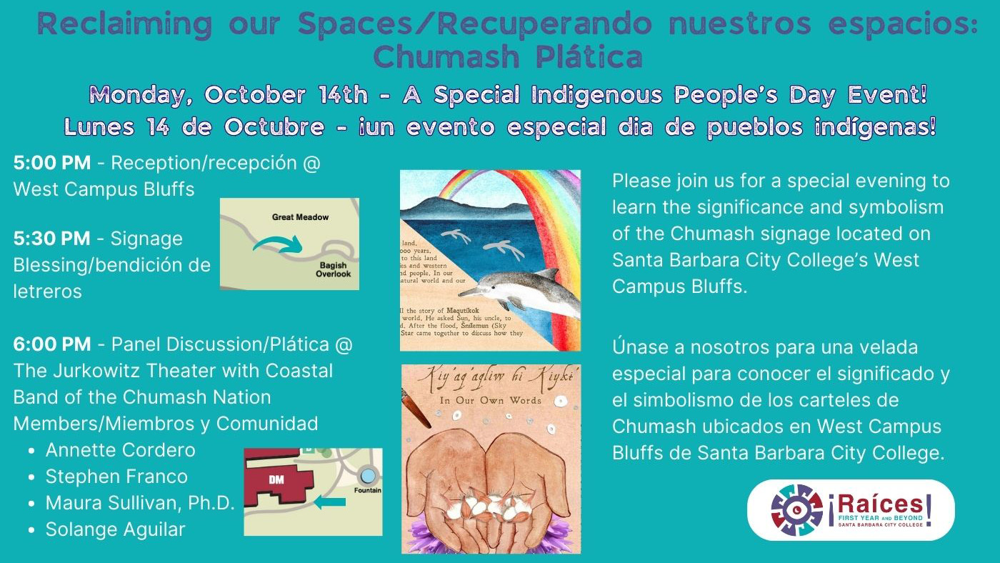 Reclaiming Our Space, an Indigenous Peoples’ Day Celebration at SBCC